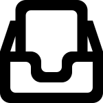 Inbox Paper Round 1556 SVG Icon